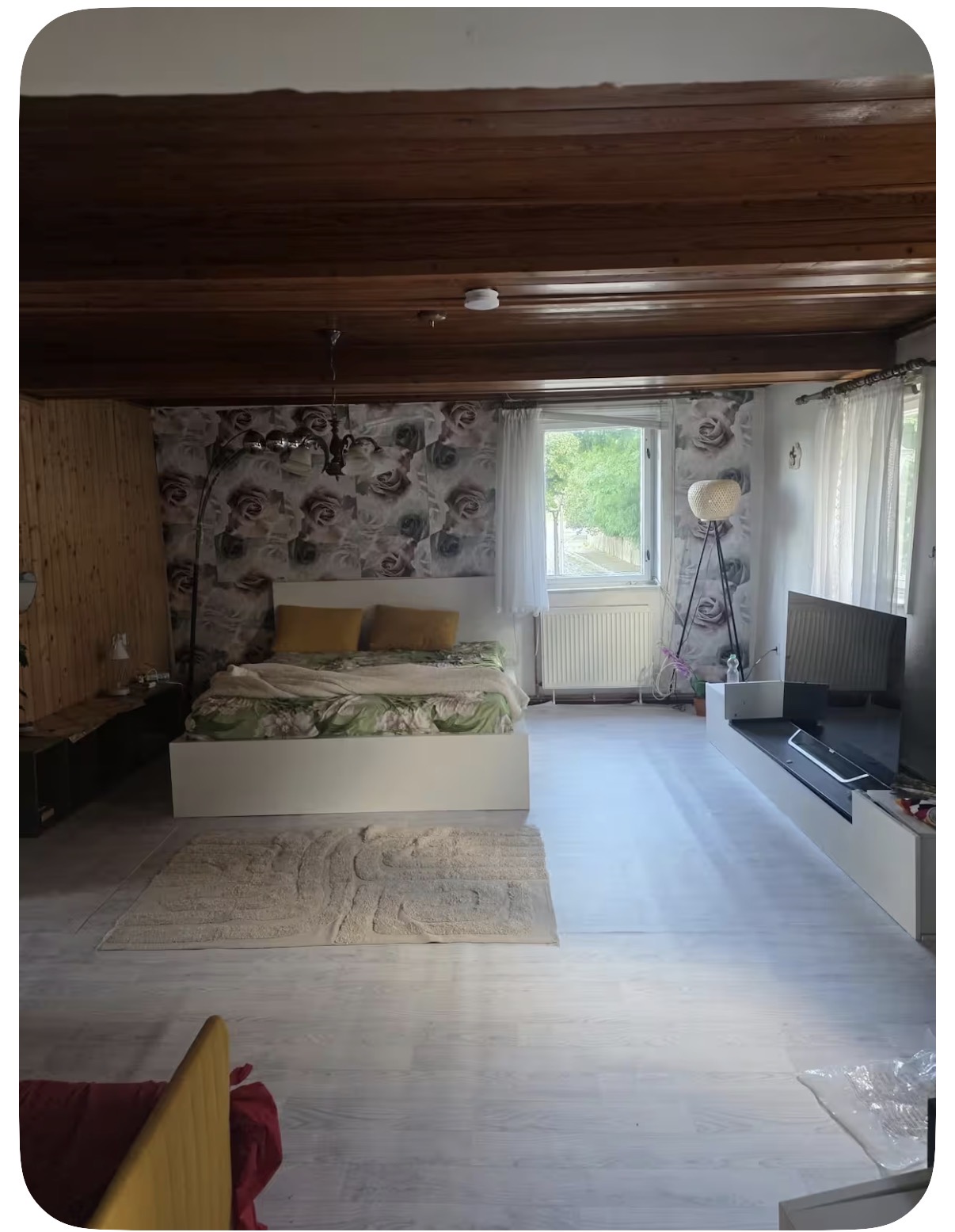Blick ins Schlafzimmer